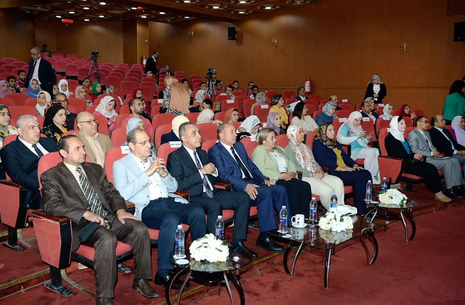 The Dean participates in Mansoura University's celebration of the Scientific Day for the envoys
